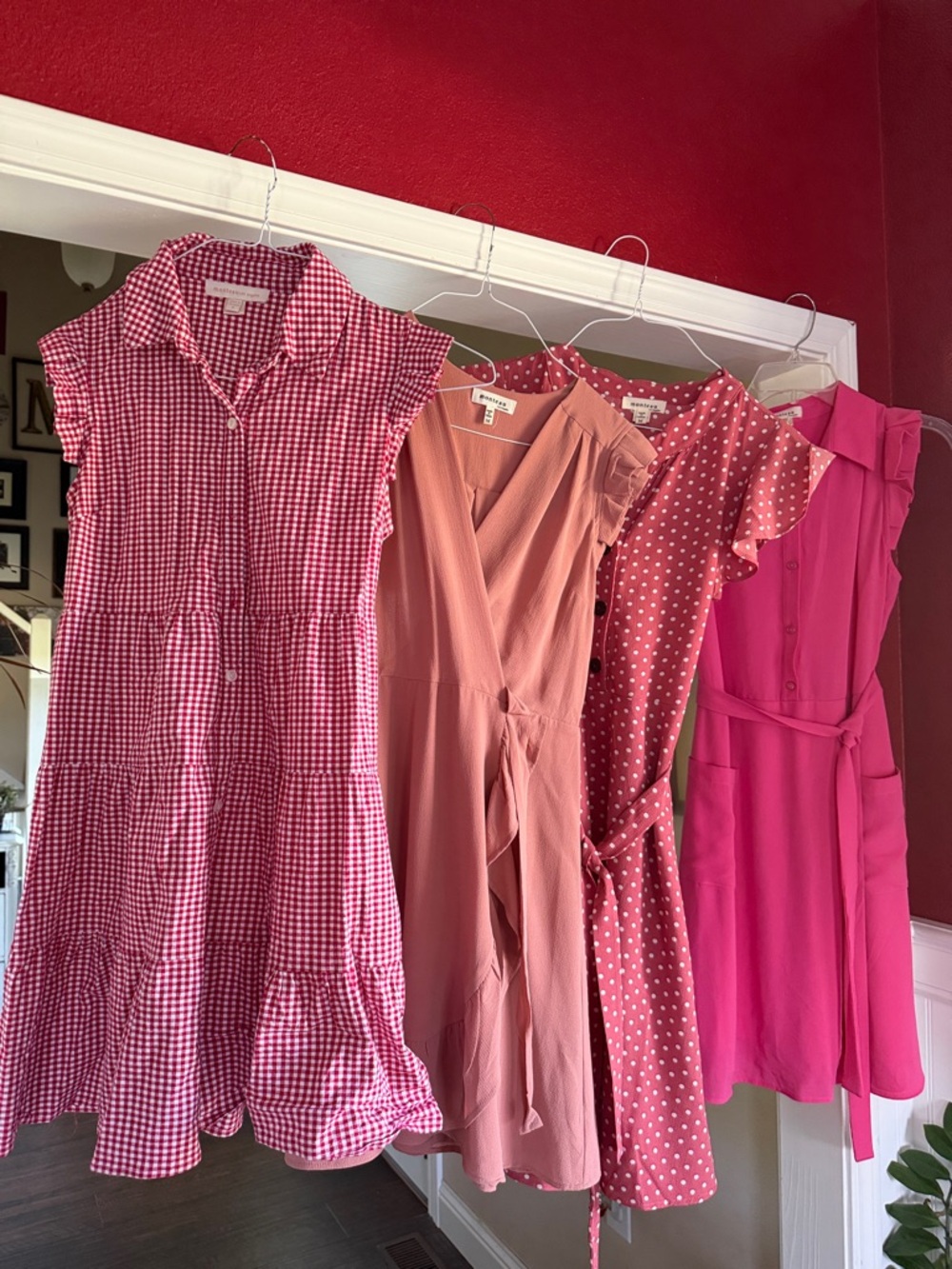 Pink Mixed-Print Women's Dress Collection